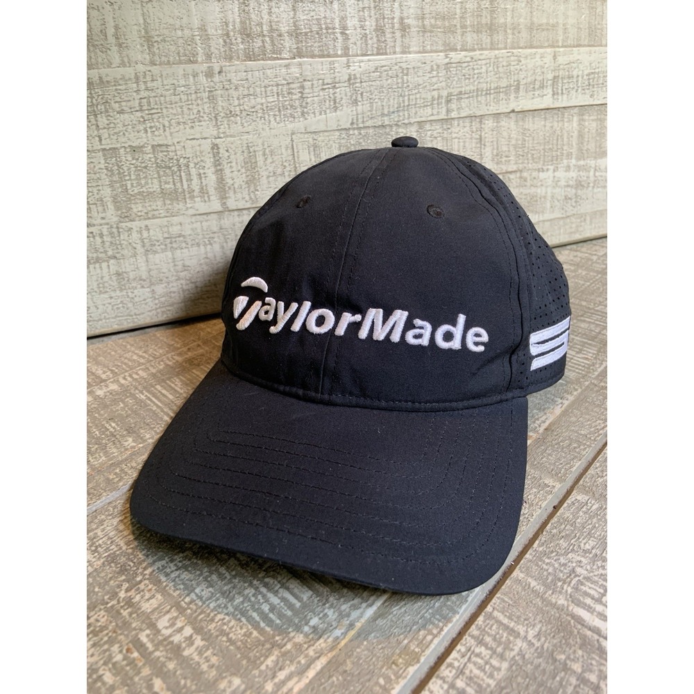 TAYLORMADE SIM2 TP5 ADULT MEN'S GOLF HAT FLEX ADJUSTABLE CAP Black One Size